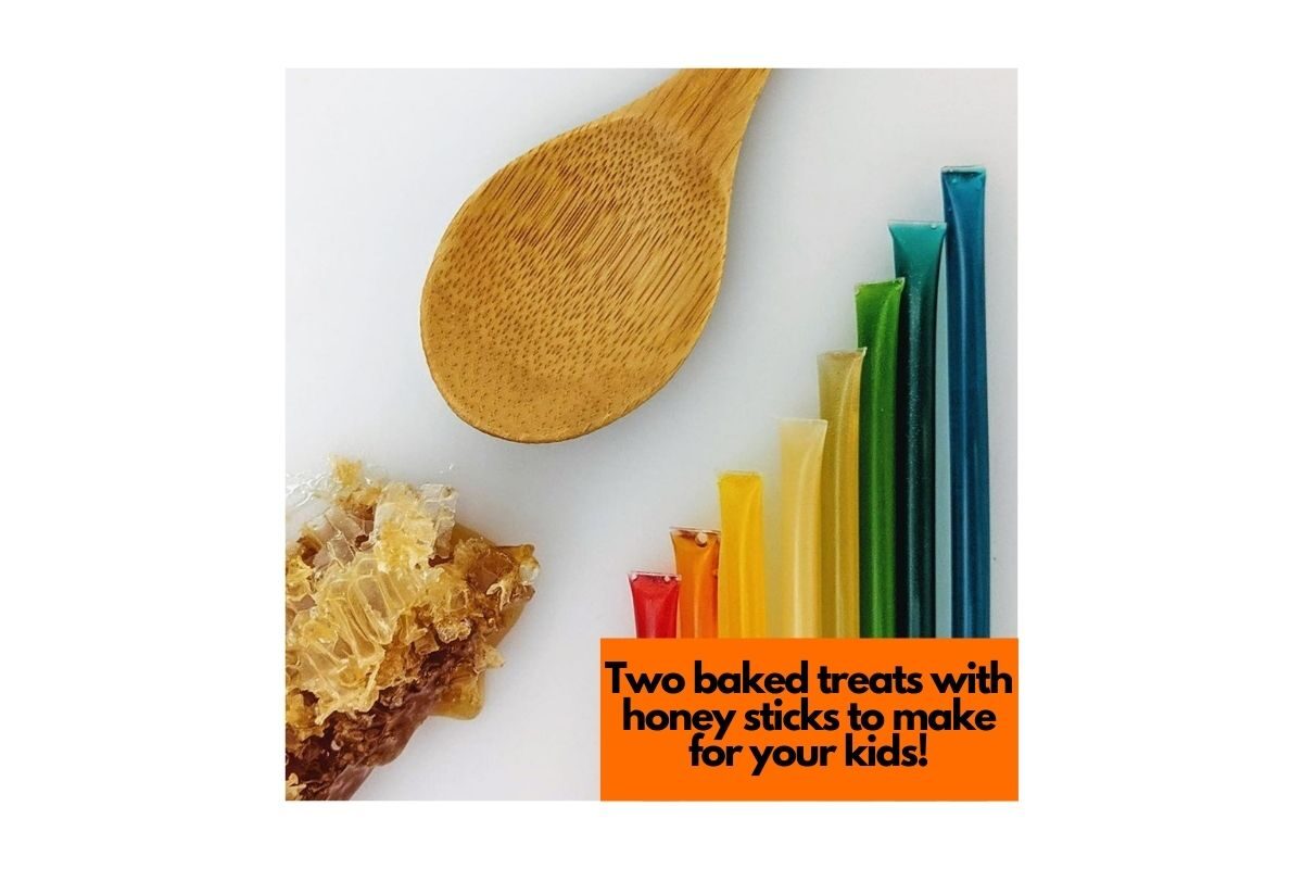 Two baked treats with honey sticks to make for your kids!